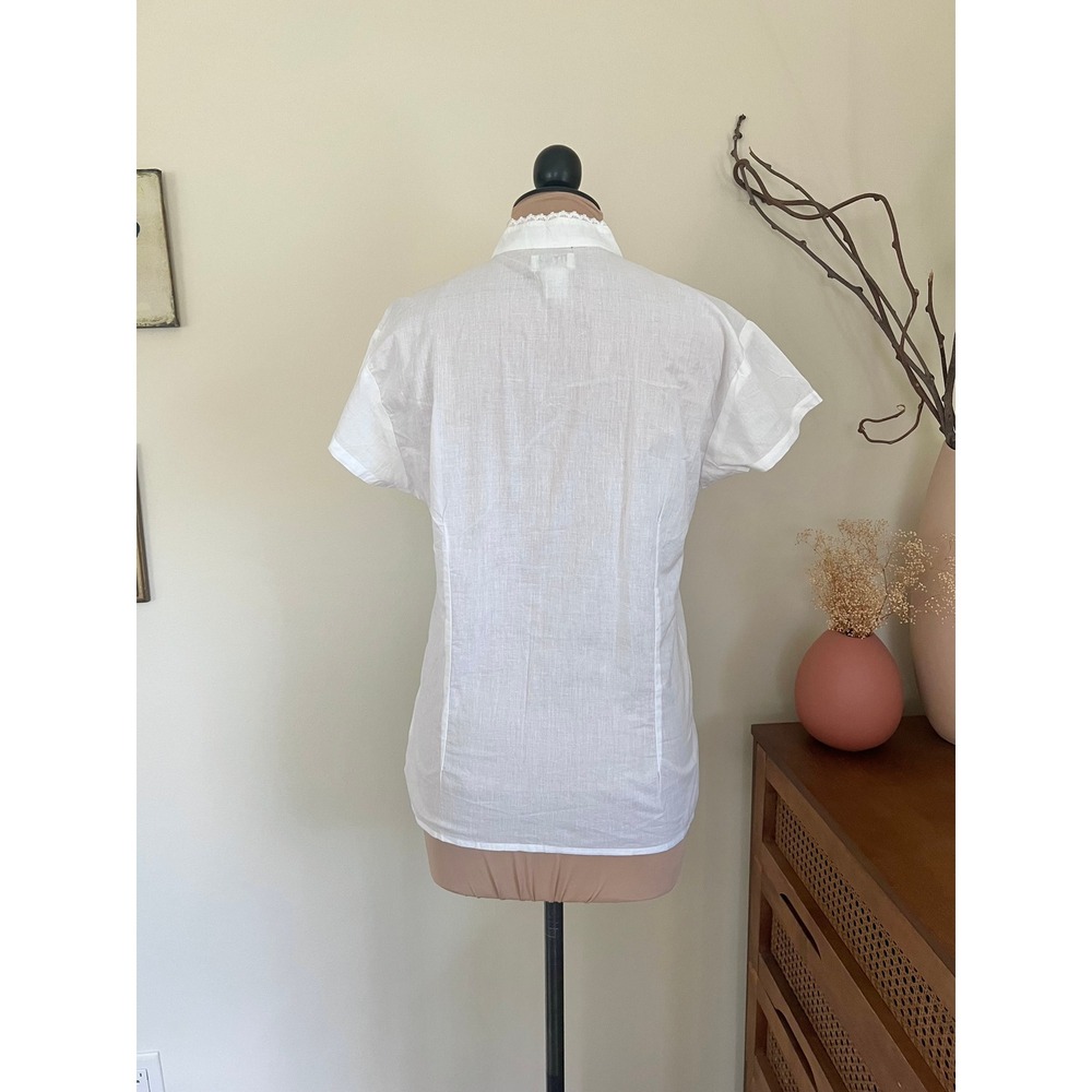 Vintage Unity White Ruffle Blouse - Picture 2 of 6